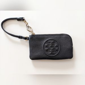 Tory Burch Black Perry Bombe Leather Wallet